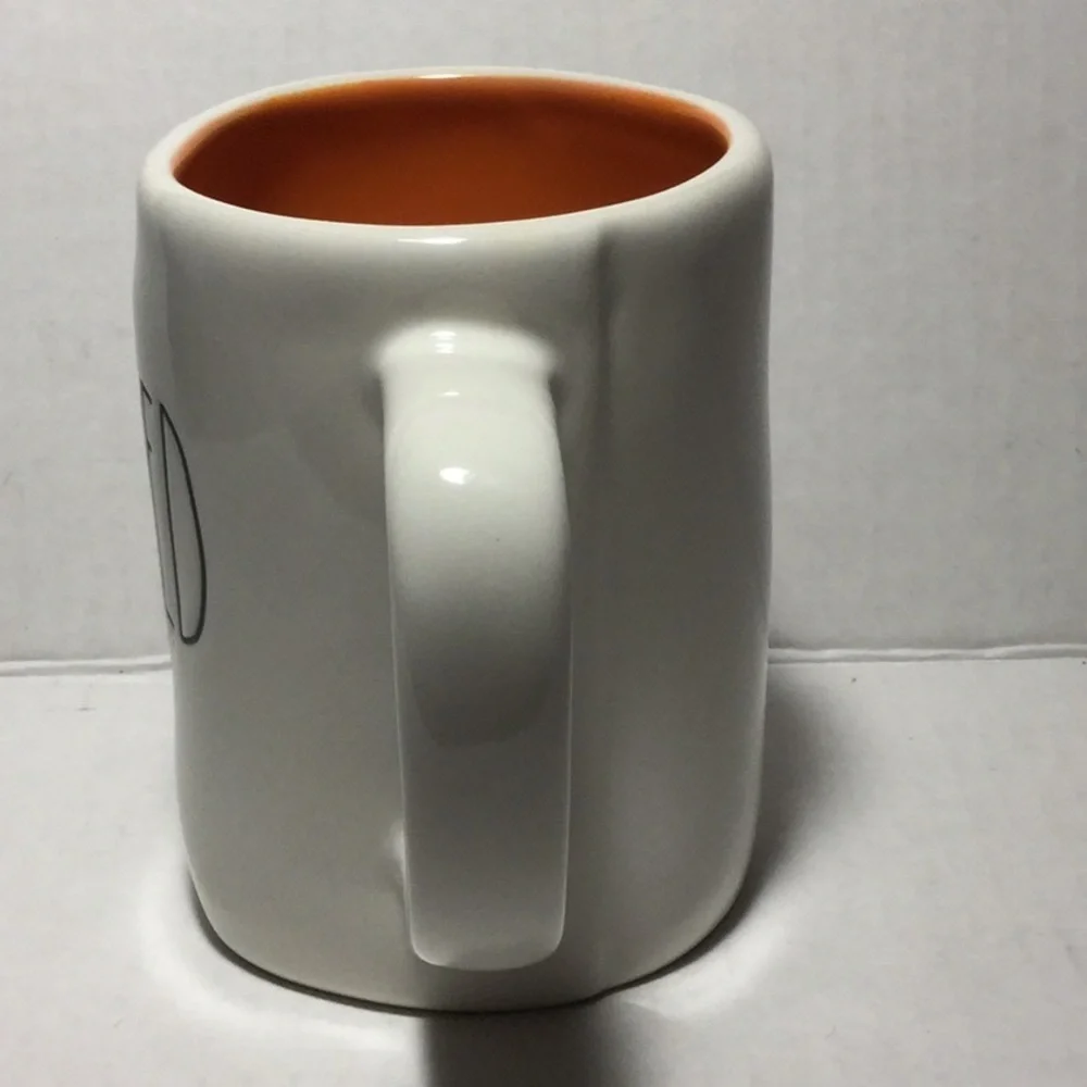 Rae Dunn STUFFED Orange Interior Coffee Tea Mug